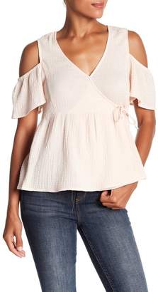 Lucky Brand Cold Shoulder Gauze Top