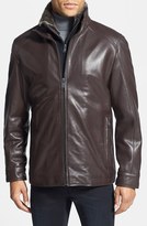 Thumbnail for your product : Andrew Marc 'Shelby' Faux Fur Trim Leather Jacket