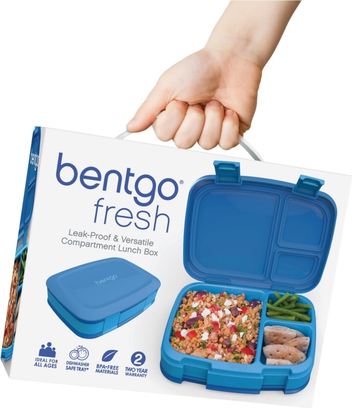 Bentgo Fresh Leakproof Versatile 4 Compartment Bento-Style Lunch Box with  Removable Divider - Purple