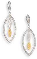 Thumbnail for your product : Gurhan Willow 24K Yellow Gold & Sterling Silver Marquis Mini Drop Earrings