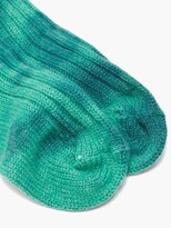 Thumbnail for your product : The Elder Statesman Hot Yosemite Tie-dye Cashmere Socks - Green Multi