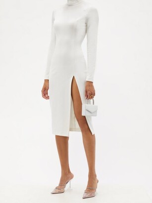 Wolford X Amina Muaddi - High-neck Jersey Dress - White
