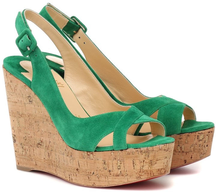 lime green wedge heels