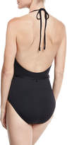 Thumbnail for your product : Seafolly Deep V Belted Maillot, Black