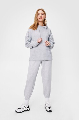 Nasty Gal Womens We're On a Break Hoodie and Jogger Set - Grey - L