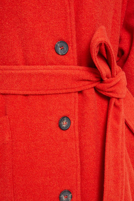 American Vintage Belted Wool-blend Felt Coat