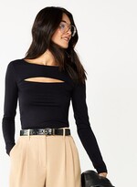 Thumbnail for your product : Nine West Women's Fitted Long Sleeve Cutout Top