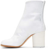 Thumbnail for your product : Maison Margiela White Soft Leather Tabi Boots