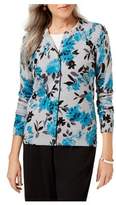 Thumbnail for your product : Karen Scott Camille Floral Bloom Cardigan
