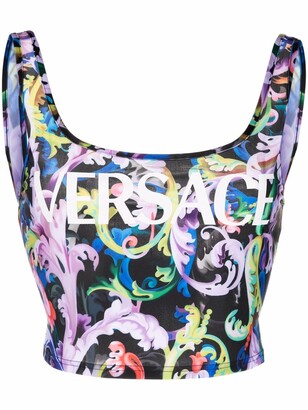 Versace Baroccoflage-print bikini top