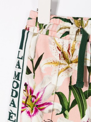 Dolce & Gabbana Lily Print Track Pants