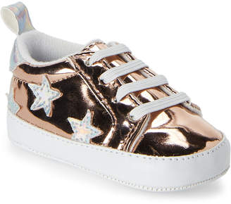 Rising Star (Infant Girls) Rose Gold Metallic Star Low-Top Sneakers