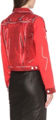 Moschino Crease-print denim jacket
