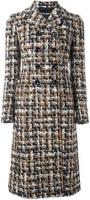 Dolce & Gabbana tweed midi coat - women - Silk/Cotton/Acrylic/Wool - 38