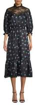 Thumbnail for your product : Sandro Regard Floral Lace Illusion Midi Dress