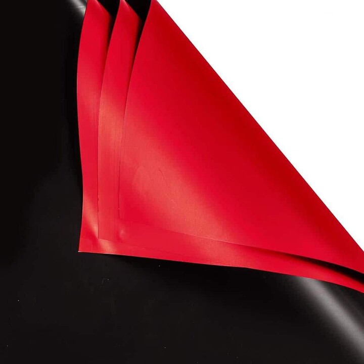 N/A 20-Sheets Flower Wrapping Paper 22.8 x 22.8 in. Waterproof Red Black Florist Bouquet DIY Craft Gift Packaging Material