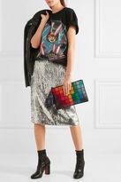 Thumbnail for your product : Anya Hindmarch Georgiana Giant Pixels Leather Clutch