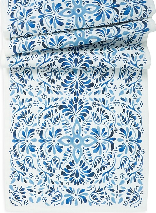 Juliska Indigo Iberian Table Runner, 18 x 90