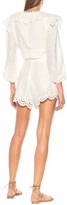 Thumbnail for your product : Zimmermann Bellitude high-rise linen shorts