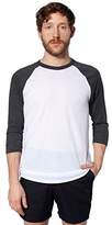 Thumbnail for your product : American Apparel Men's Poly-Cotton 3/4 Sleeve Raglan Shirt