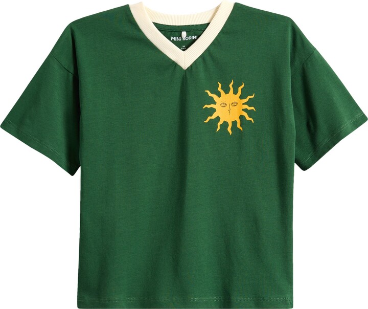 Mini Rodini Kids' Sun Organic Cotton Graphic T-Shirt