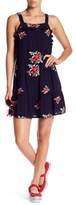 Thumbnail for your product : Honey Punch Embroidered Floral Flounce Hem Dress