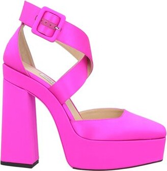 Jimmy Choo 紫 リボン付きハイヒールミュール リボンパンプス Jimmy Choo(ジミーチュウ) サンダル・ミュール