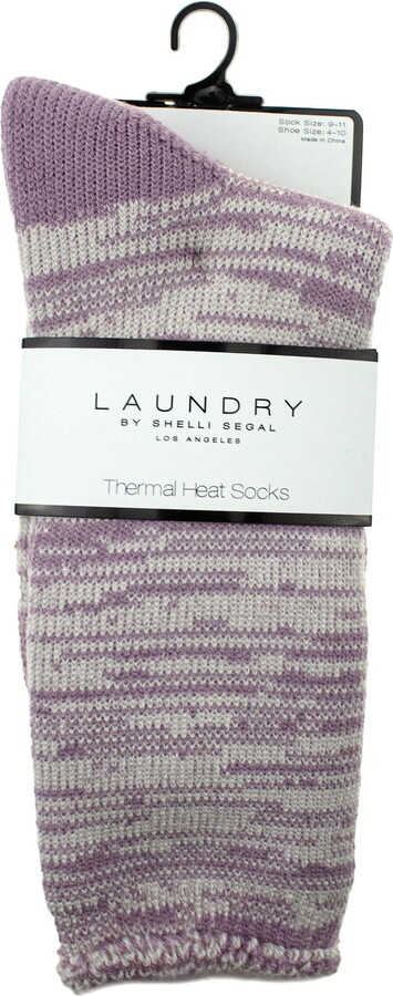 Laundry By Shelli Segal Women’s Cozy Heat Lounge Crew Socks, Softest Warm Winter Long Socks, 1 Pair