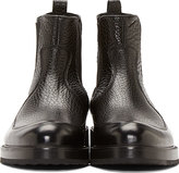 Thumbnail for your product : Pierre Hardy Black Grained Leather Chelsea Boots