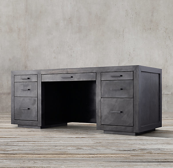 Restoration Hardware La Salle MetalWrapped Desk ShopStyle