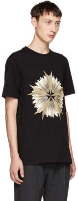 Neil Barrett Black Cross Floral Golden Aura T-Shirt