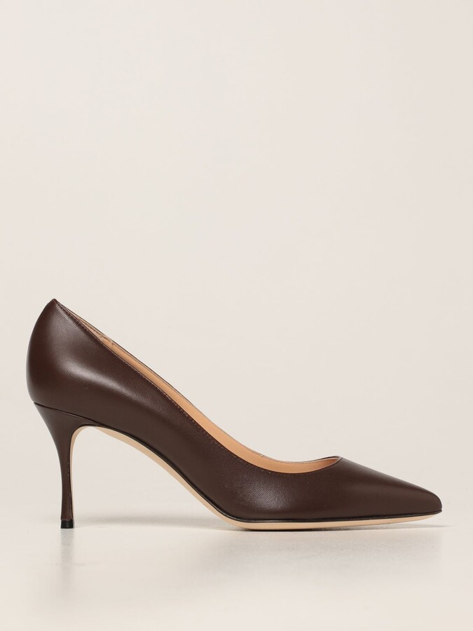 brown patent court shoes