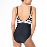 Thumbnail for your product : La Redoute R edition Two-tone Swimsuit with Double Shoestring Straps