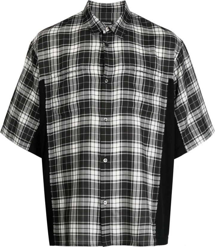 Undercoverism Check-Print Short-Sleeve Shirt