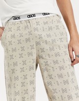Thumbnail for your product : ASOS DESIGN lounge trousers with roman numeral print