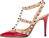 Thumbnail for your product : RED Valentino Valentino Red & Rose Studded T-Strap Heels