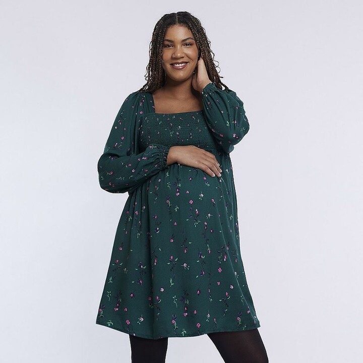 Maternity Motherhood® Smocked Babydoll Mini Dress