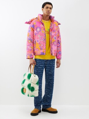ERL Floral-print Hooded Cotton-blend Twill Down Jacket