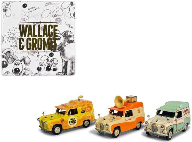 Corgi 'Wallace & Gromit' Austin A35 Van Collection Set of 3 Pieces Diecast Model Cars