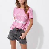 Thumbnail for your product : River Island Pink 'I'll be there in a prosecco' T-shirt
