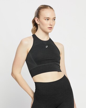 Asics Women's Black Crop Tops - Seamless Top - Size S at The Iconic