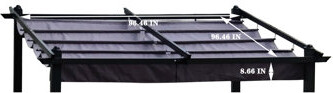 Latitude Run Outdoor Patio Pergola Replacement Canopy - Blocking Water-repellent Simple Setup Gray Water