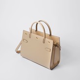Thumbnail for your product : Burberry Small Leather Two-handle Title Bag