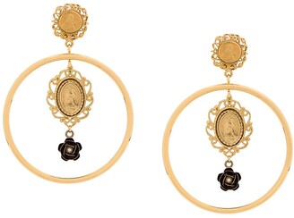 Dolce & Gabbana Madonna medallion earrings