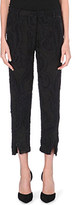 Thumbnail for your product : Ann Demeulemeester Embroidered paisley organza trousers