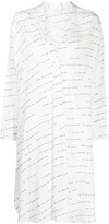 Thumbnail for your product : Rosetta Getty Slogan-Print Silk Dress