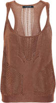 Thumbnail for your product : Cushnie Huda Twisted Pointelle-knit Tank