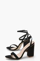 Thumbnail for your product : boohoo Wrap Strap Block Heels