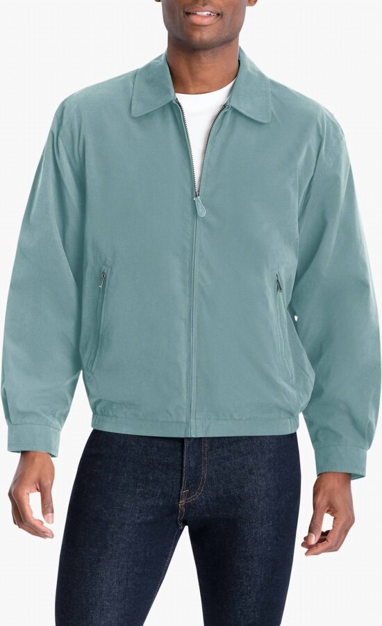 London Fog Auburn Light Weight Zip Front Golf Jacket In Light Blue