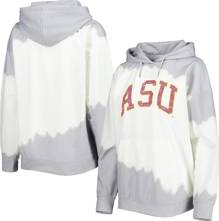Women's Gameday Couture White/Royal Florida Gators For the Fun Double Dip- Dyed Pullover Hoodie